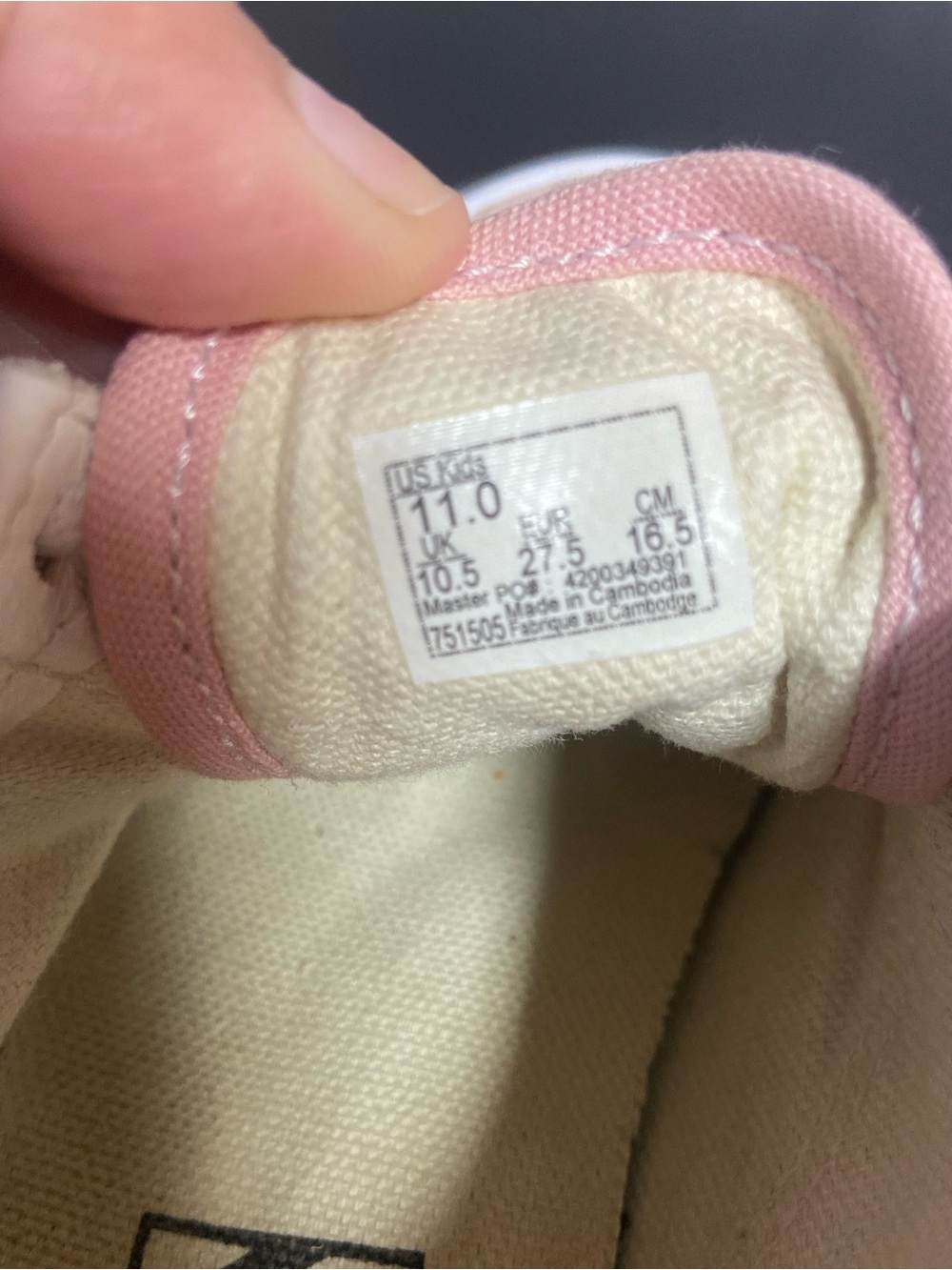 Bundle 2 Pairs Vans Kids Sneakers Pink & Cream UltraRange Size 11/11.5 Toddler - Picture 8 of 16